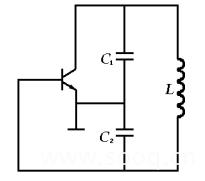 圖1(b)：三點式LC正弦波振蕩電路。