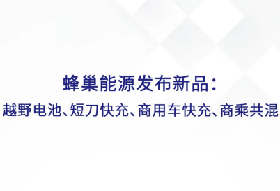 四大新品，蜂巢能源戰(zhàn)略布局各細(xì)分領(lǐng)域
